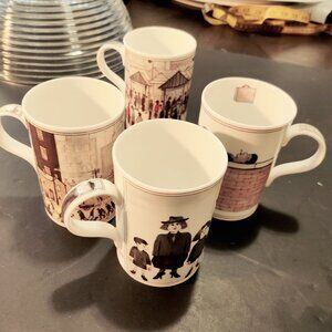 Vintage Wren Porcelain Mug: L S Lowry